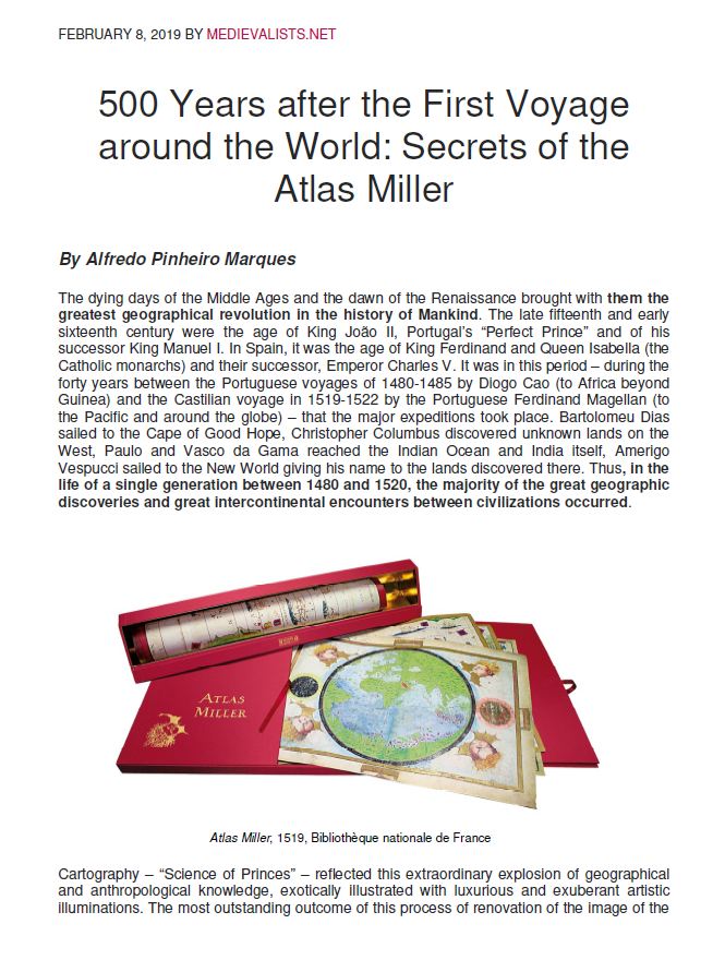 <p>500 Years after the First Voyage around the World:</p>

<p>Secrets of the Atlas Miller</p>
